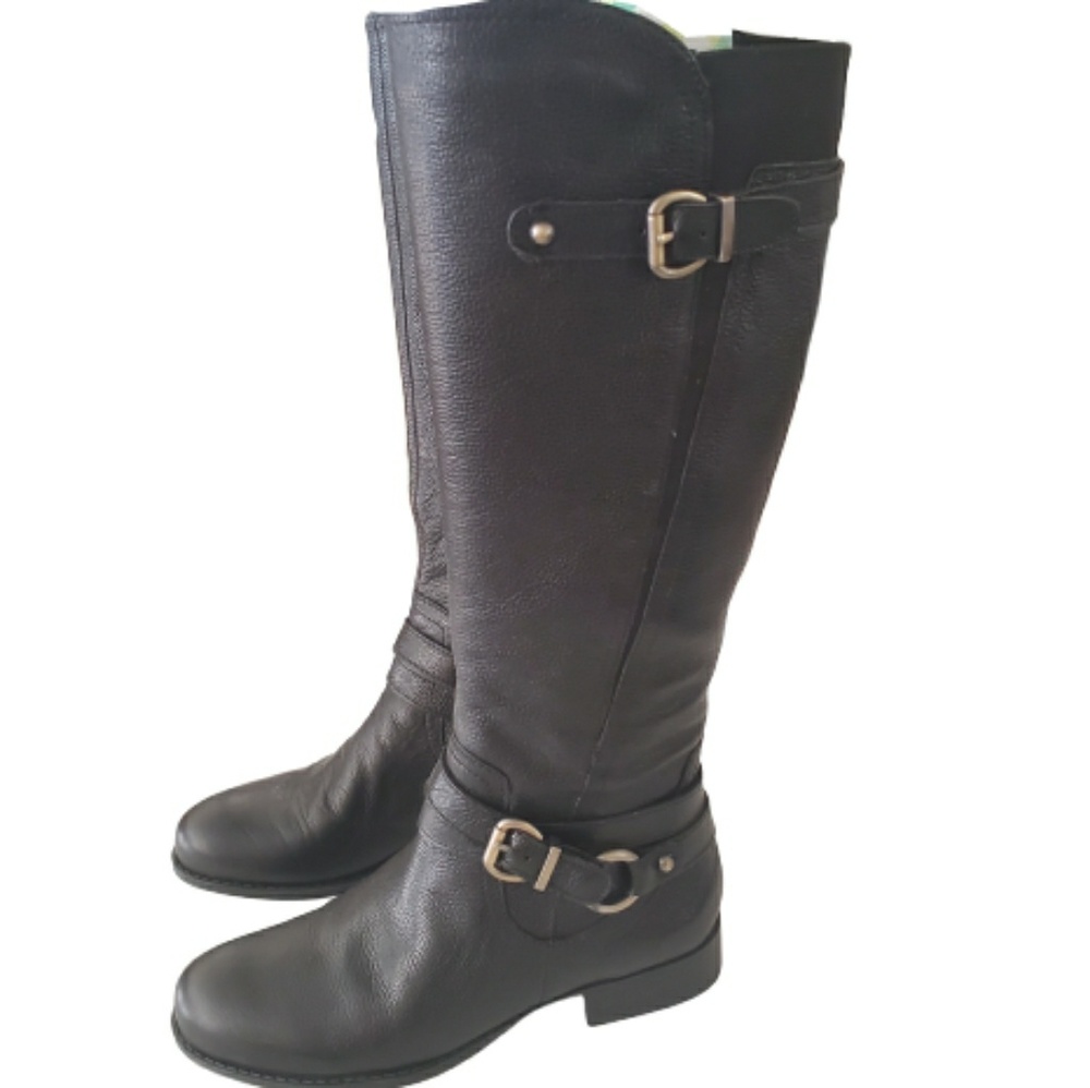 Nauturalizer Juletta Black Pebbled Leather Boots